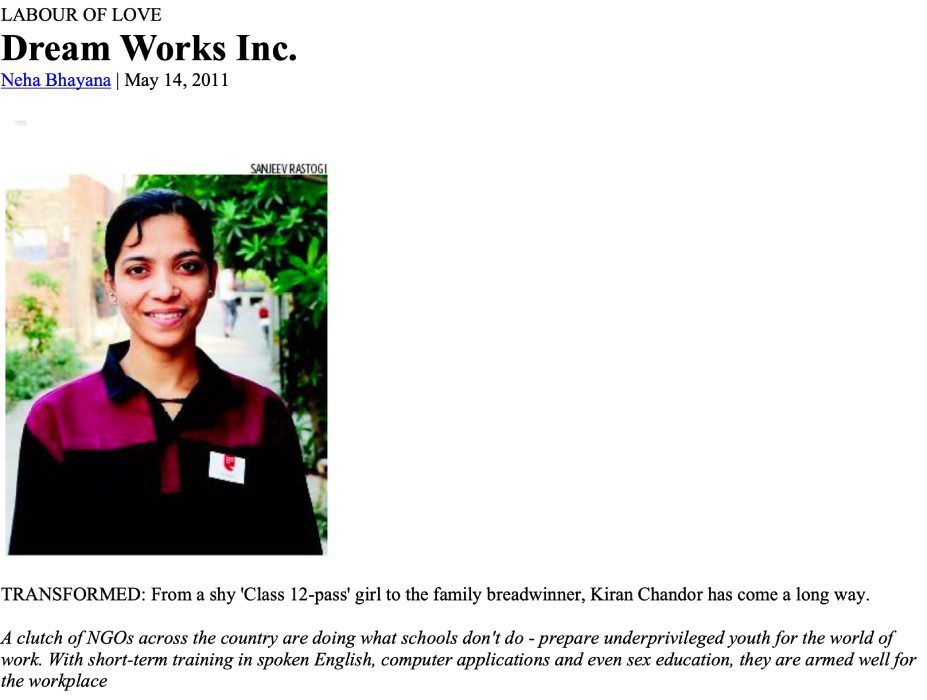 ETASHA Coverage in print media