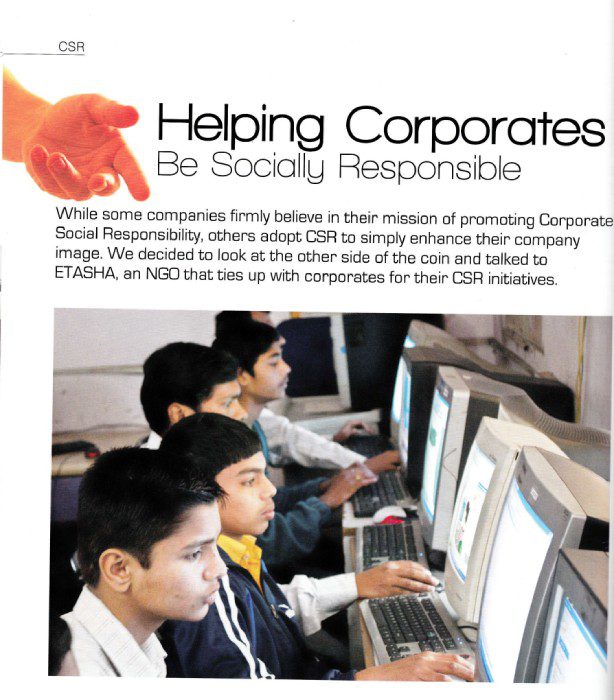 ETASHA Coverage in print media