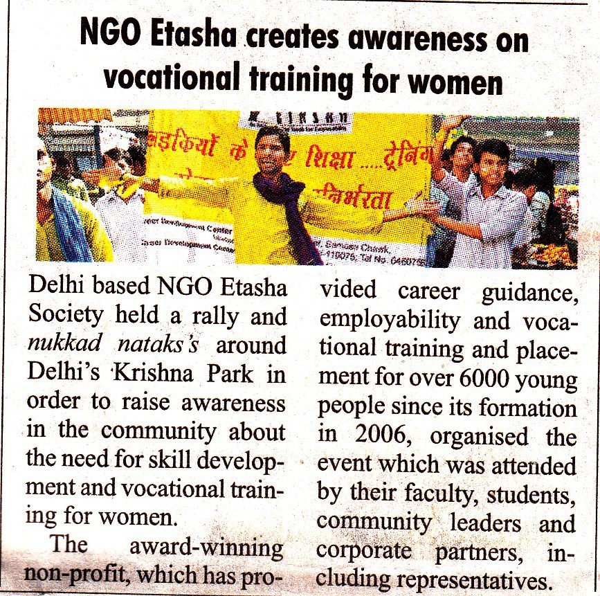 ETASHA Coverage in print media